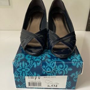 Impo “Royal Navy” Patent Material shoes